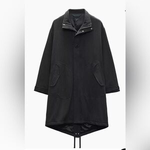 Rag & Bone Falcon Parka Black Trench Coat with Modern Design